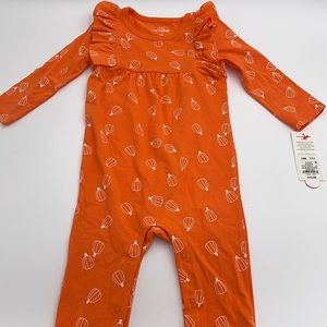 Cat & Jack Orange Pumpkin Outfit